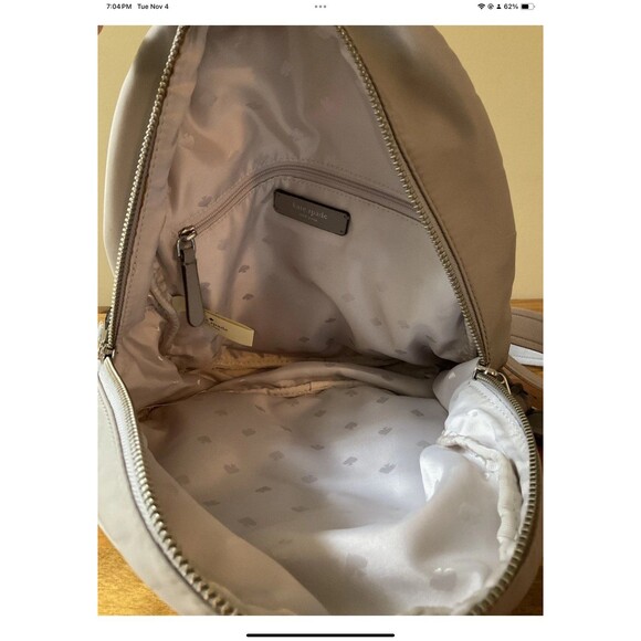 Kate Spade New York Dawn Nylon Medium Backpack in Soft Taupe - Picture 6 of 9